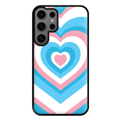 Trans Pride Heart Phone Case for Galaxy S24 Ultra