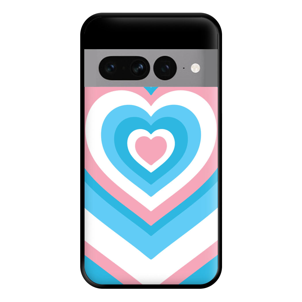 Trans Pride Heart Phone Case for Google Pixel 7 Pro