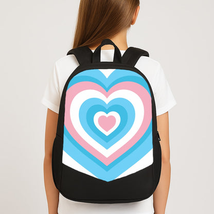 Trans Pride Heart Large School Bag
