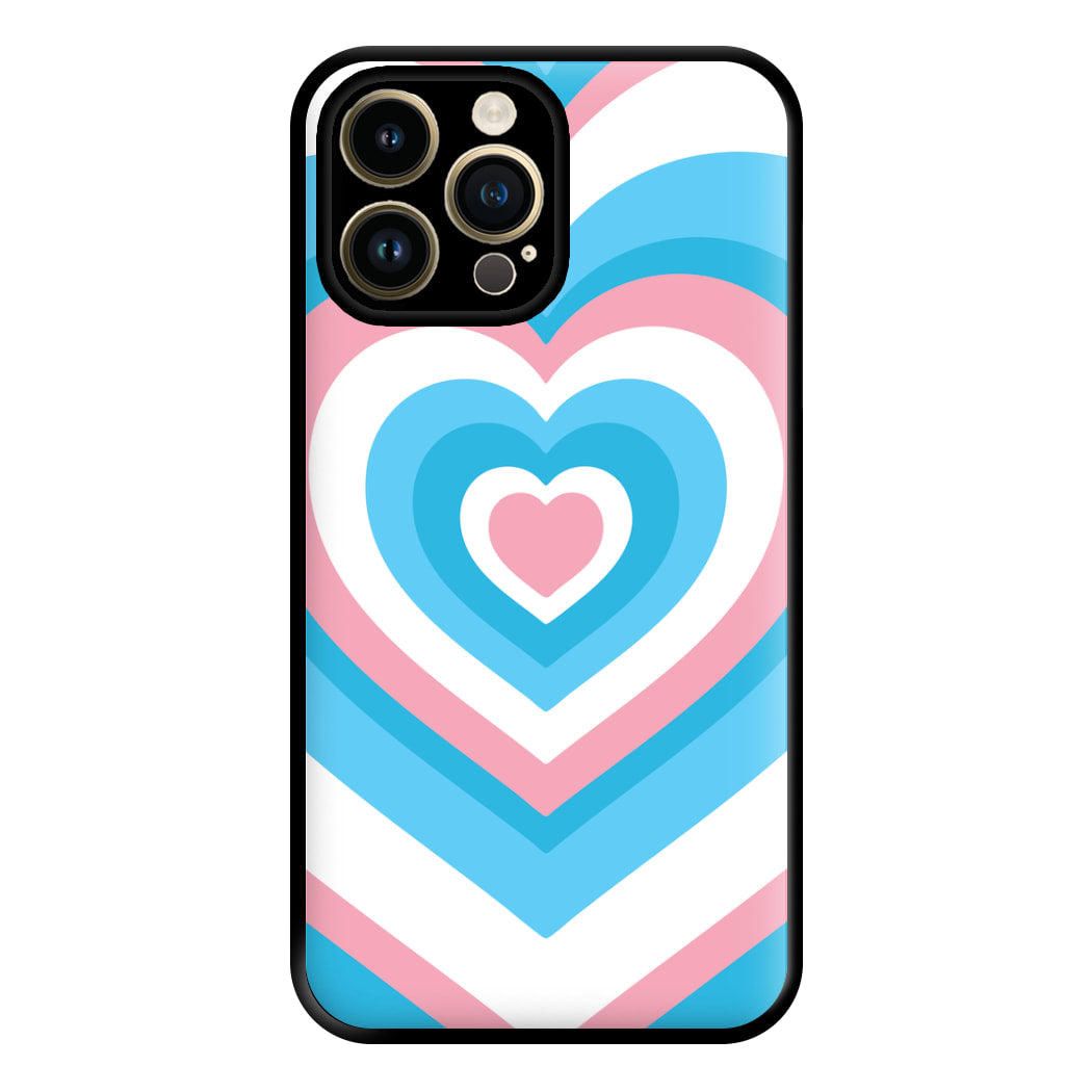 Trans Pride Heart Phone Case for iPhone 14 Pro Max