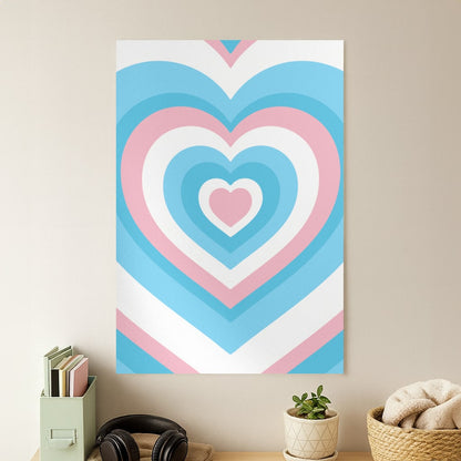 Trans Pride Heart Poster