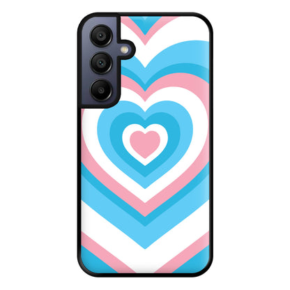 Trans Pride Heart Phone Case for Galaxy A15