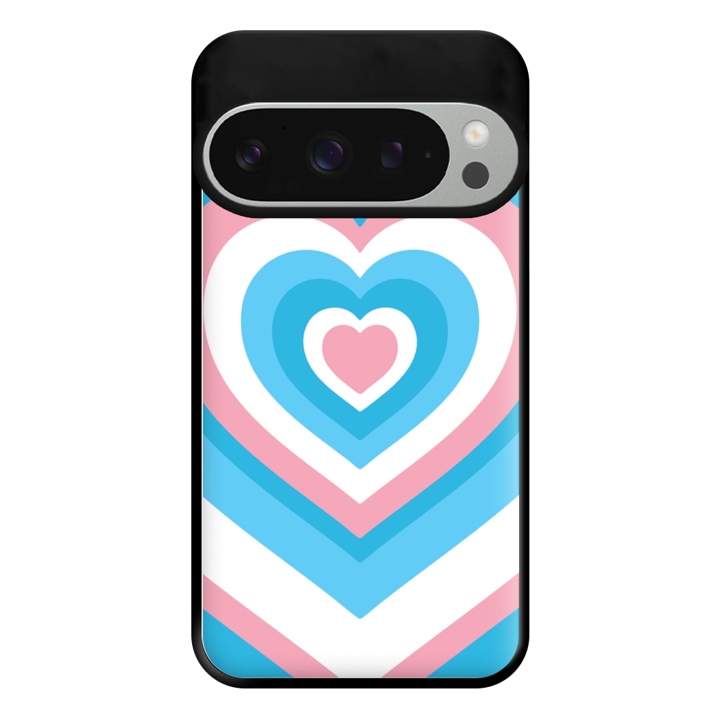 Trans Pride Heart Phone Case for Google Pixel 9 Pro XL