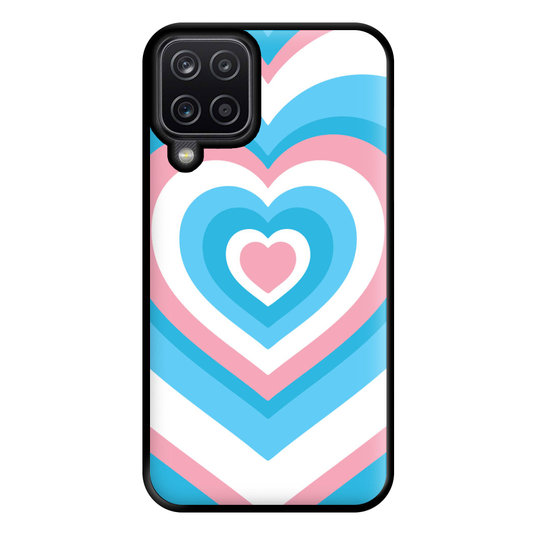 Trans Pride Heart Phone Case for Galaxy A12