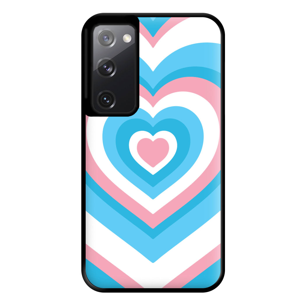 Trans Pride Heart Phone Case for Galaxy S20FE