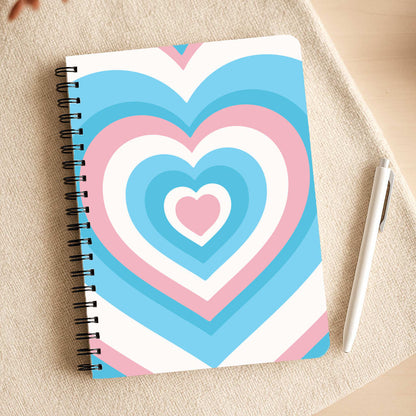 Trans Pride Heart Notepad