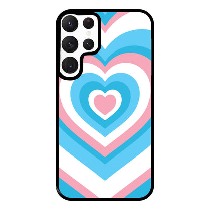 Trans Pride Heart Phone Case for Galaxy S22 Ultra