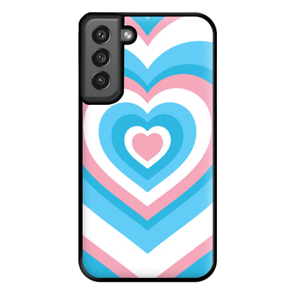 Trans Pride Heart Phone Case for Galaxy S21FE