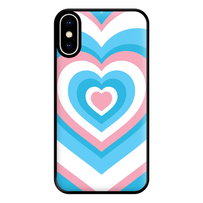 Trans Pride Heart Phone Case for iPhone XS Max