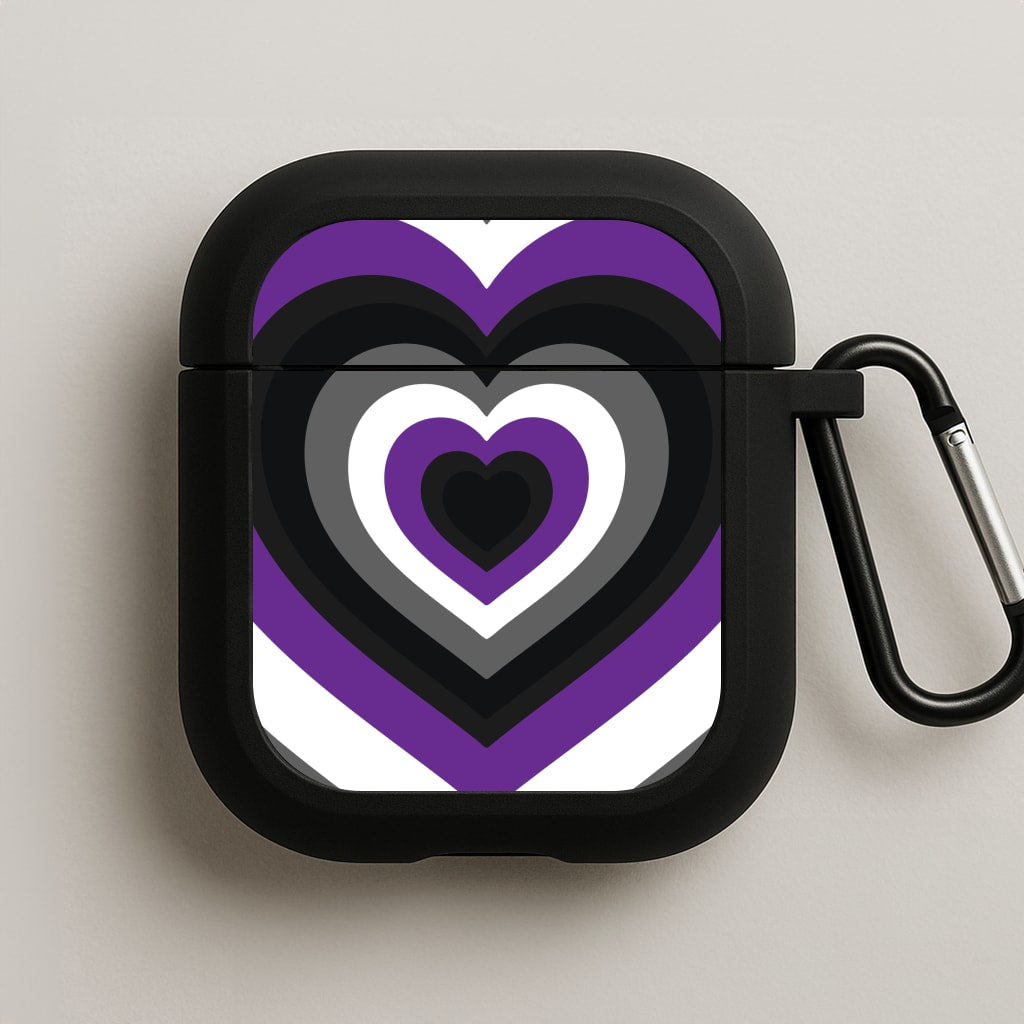 Asexual Pride Heart AirPods Case