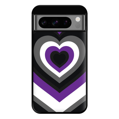 Asexual Pride Heart Phone Case for Google Pixel 8 Pro