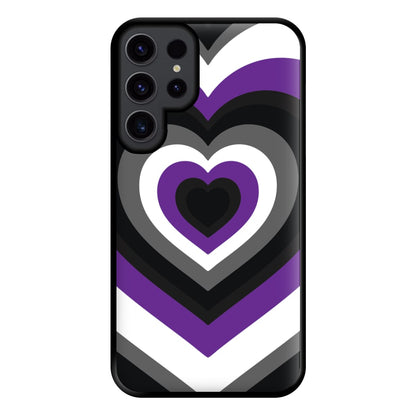 Asexual Pride Heart Phone Case for Galaxy S23 Ultra