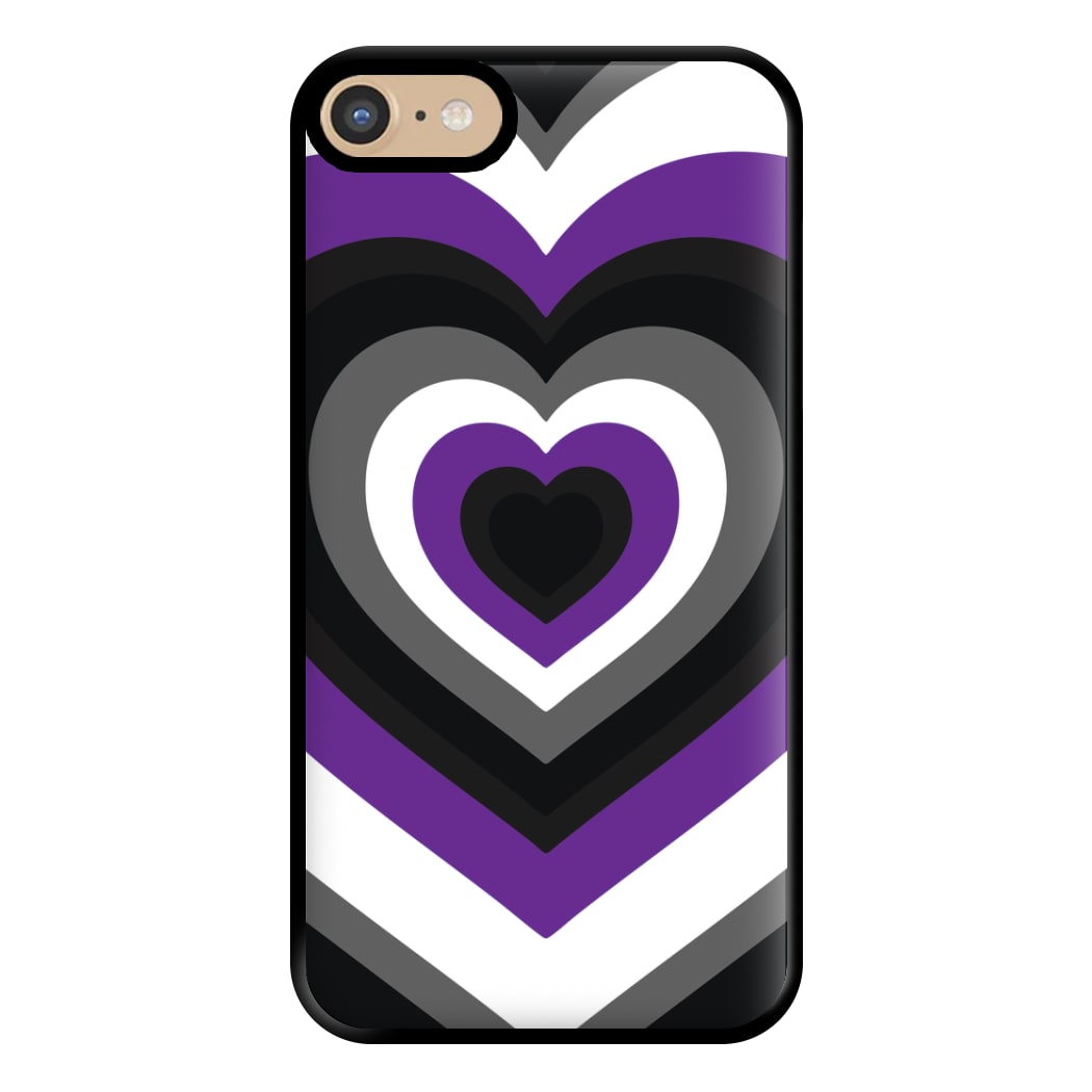 Asexual Pride Heart Phone Case for iPhone 6 / 7 / 8 / SE