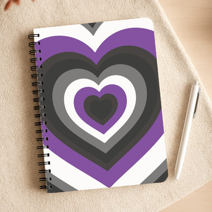 Asexual Pride Heart Notepad