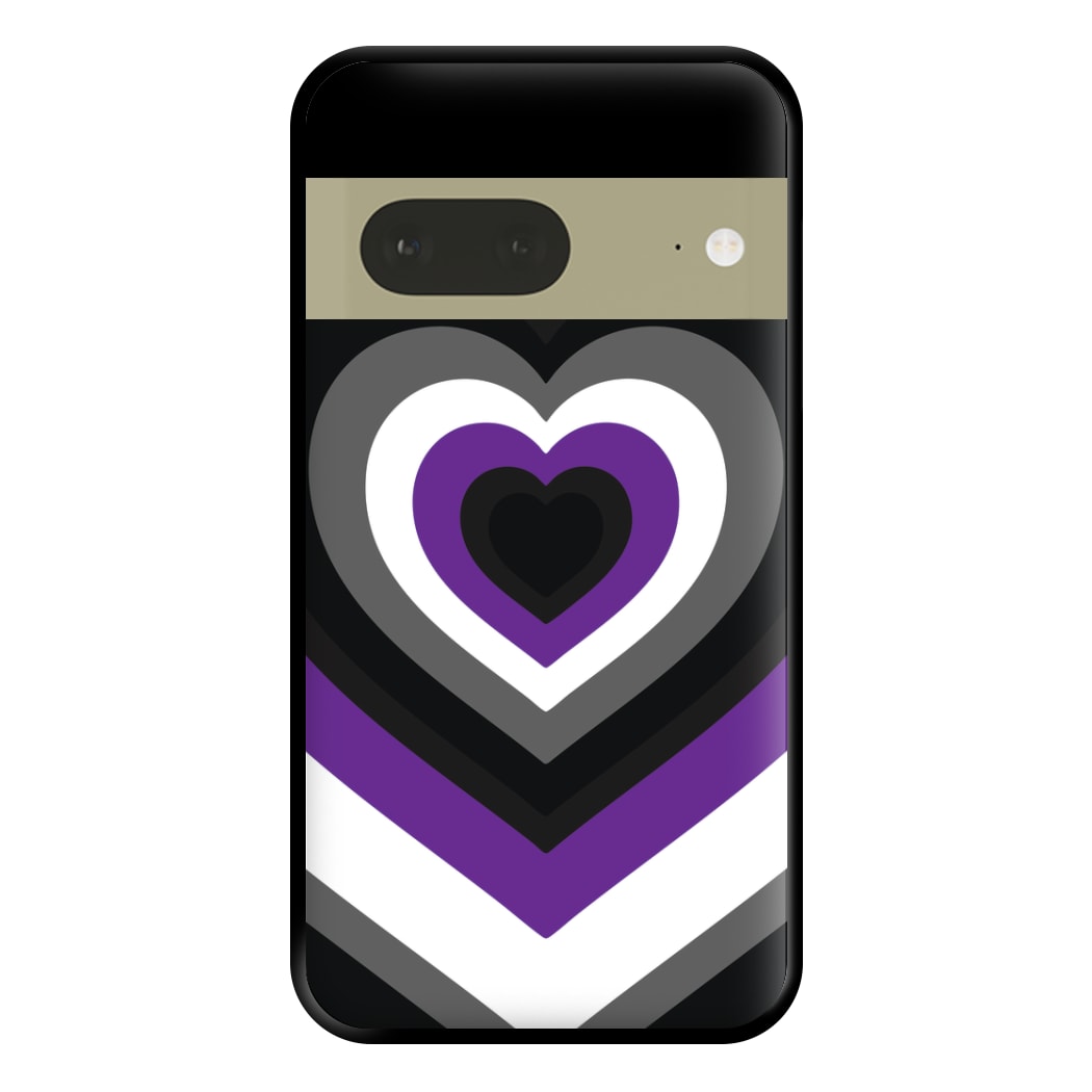 Asexual Pride Heart Phone Case for Google Pixel 7a