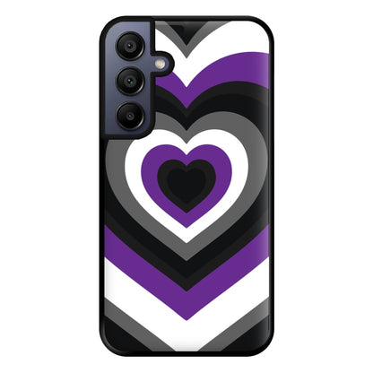 Asexual Pride Heart Phone Case for Galaxy A15