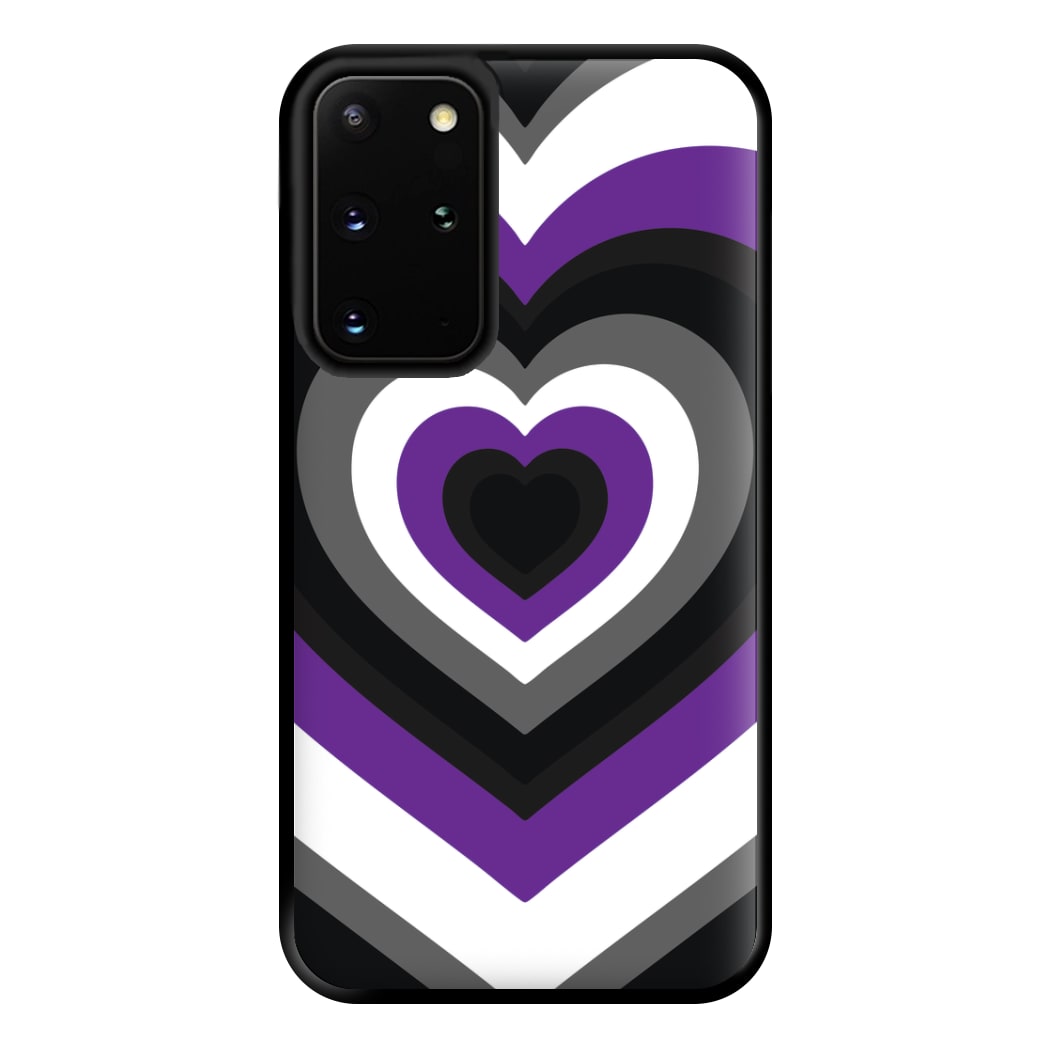 Asexual Pride Heart Phone Case for Galaxy S20 Plus