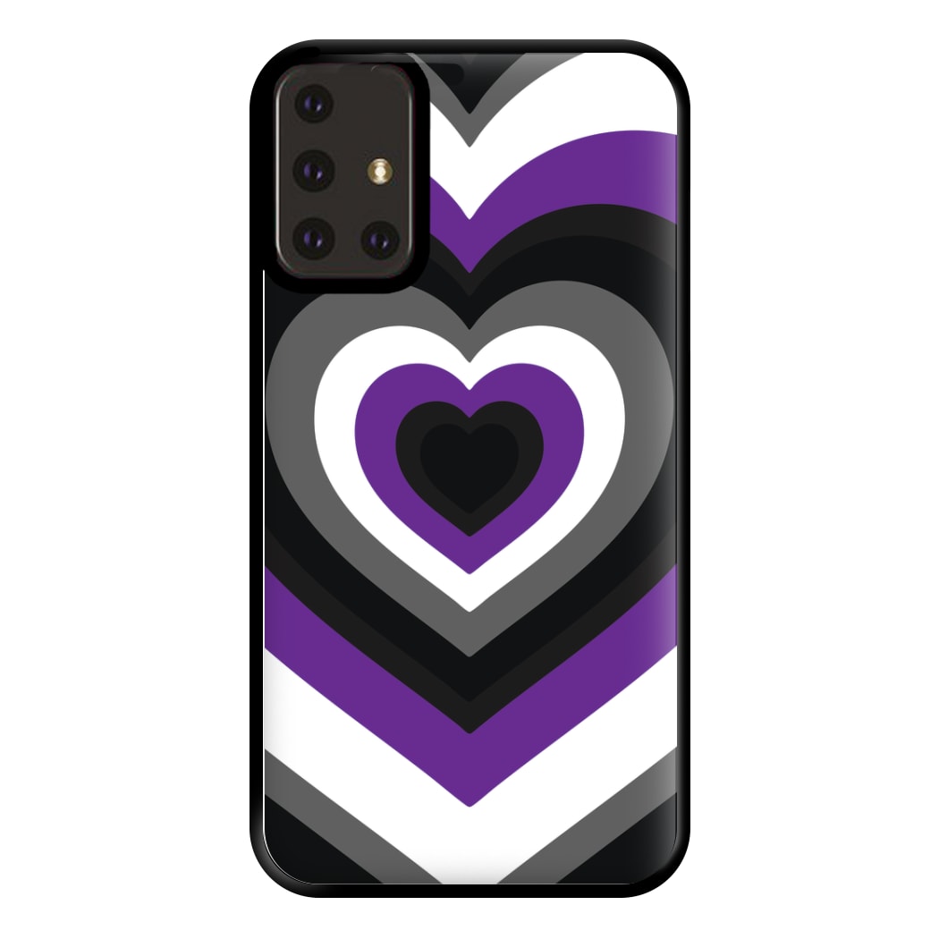 Asexual Pride Heart Phone Case for Galaxy A71