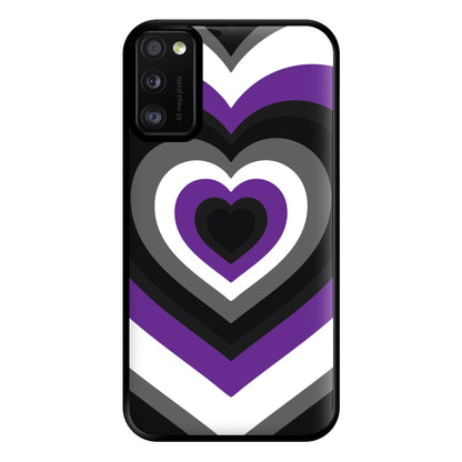 Asexual Pride Heart Phone Case for Galaxy A41