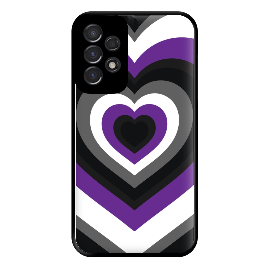 Asexual Pride Heart Phone Case for Galaxy A53