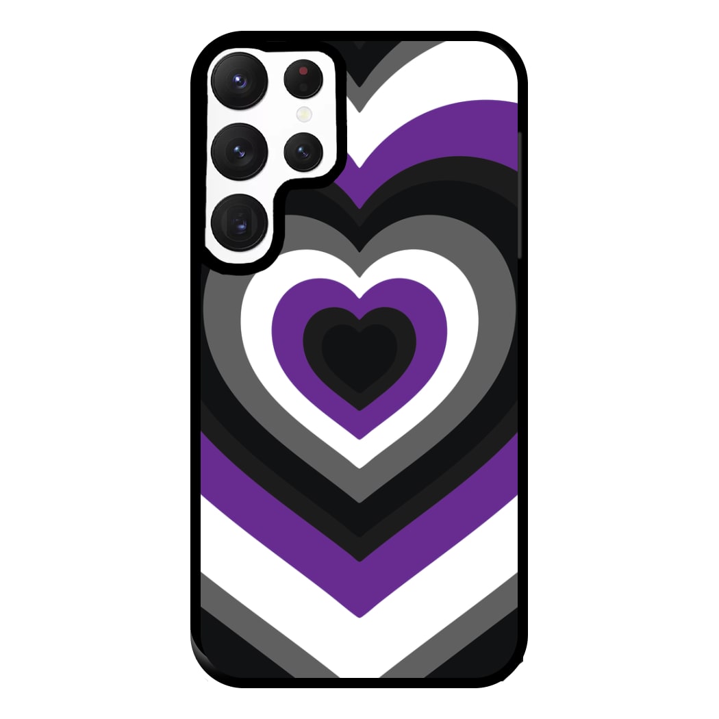 Asexual Pride Heart Phone Case for Galaxy S22 Ultra