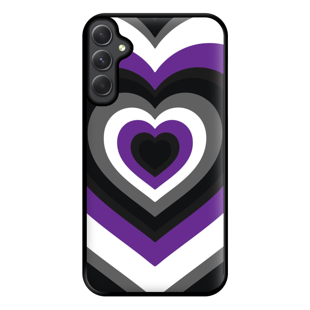 Asexual Pride Heart Phone Case for Galaxy A14