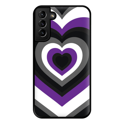 Asexual Pride Heart Phone Case for Galaxy S21 Plus