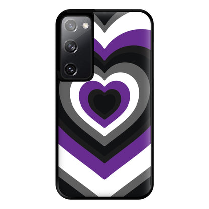 Asexual Pride Heart Phone Case for Galaxy S20