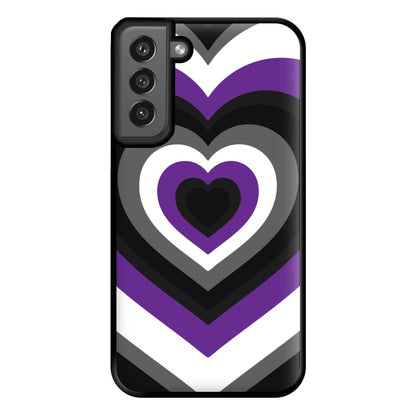 Asexual Pride Heart Phone Case for Galaxy S21FE