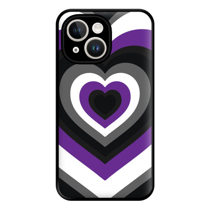 Asexual Pride Heart Phone Case for iPhone 14 Plus