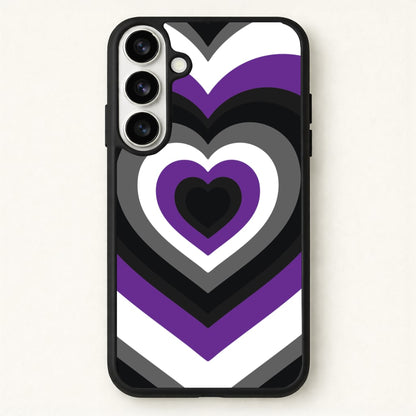 Asexual Pride Heart Phone Case for Galaxy S26