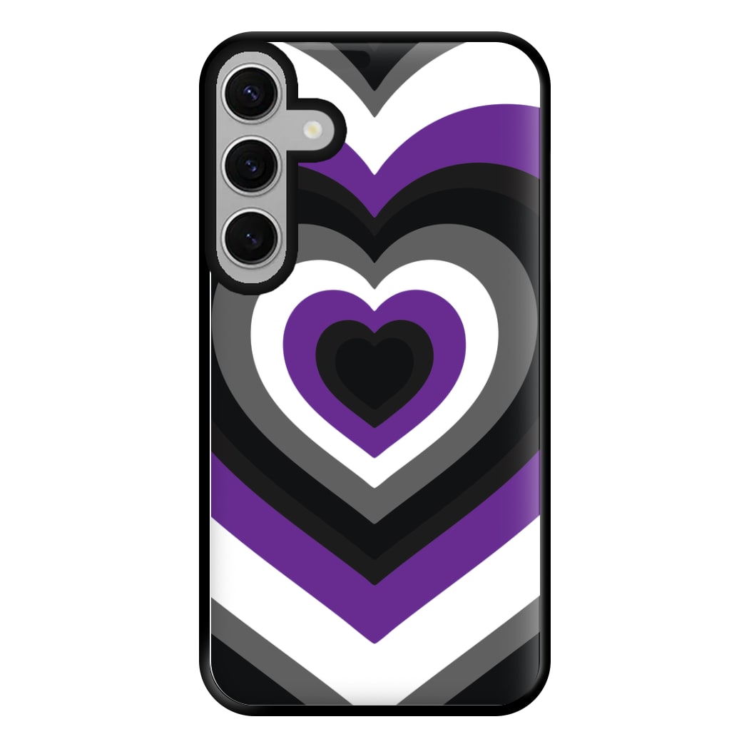 Asexual Pride Heart Phone Case for Galaxy S24FE