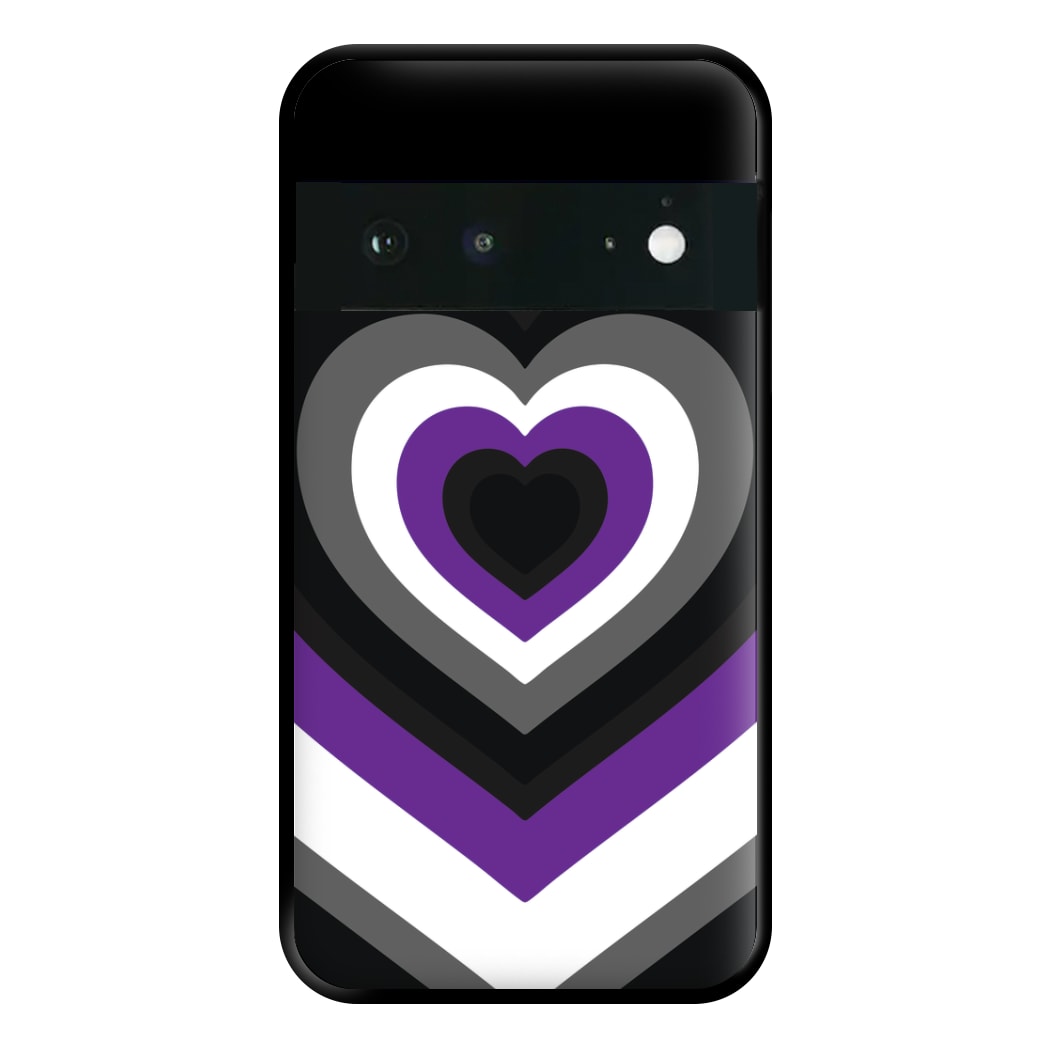 Asexual Pride Heart Phone Case for Google Pixel 6a