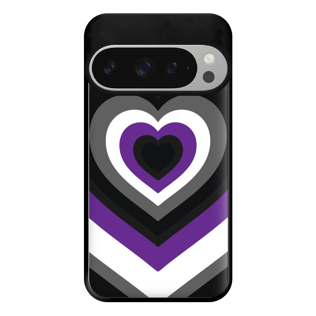 Asexual Pride Heart Phone Case for Google Pixel 9 Pro XL