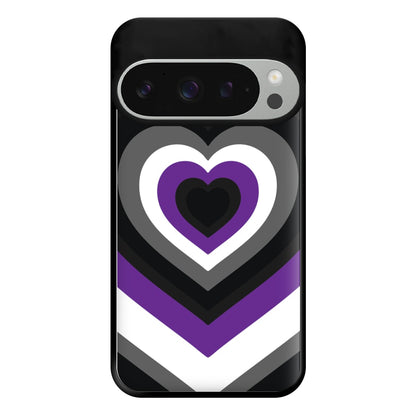 Asexual Pride Heart Phone Case for Google Pixel 9 Pro XL