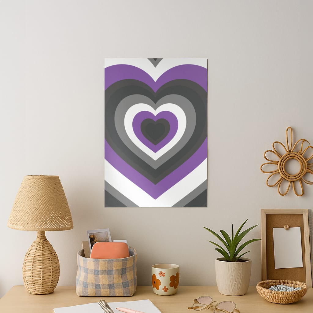 Asexual Pride Heart Art Print