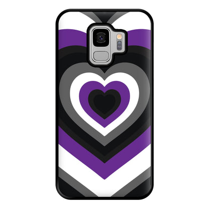 Asexual Pride Heart Phone Case for Galaxy S9 Plus