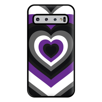 Asexual Pride Heart Phone Case for Galaxy S10 Plus