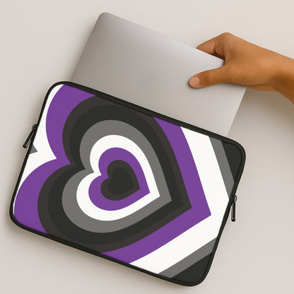 Asexual Pride Heart MacBook Case