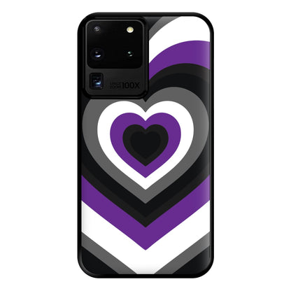 Asexual Pride Heart Phone Case for Galaxy S20 Ultra