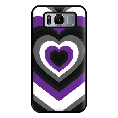 Asexual Pride Heart Phone Case for Galaxy S8 Plus