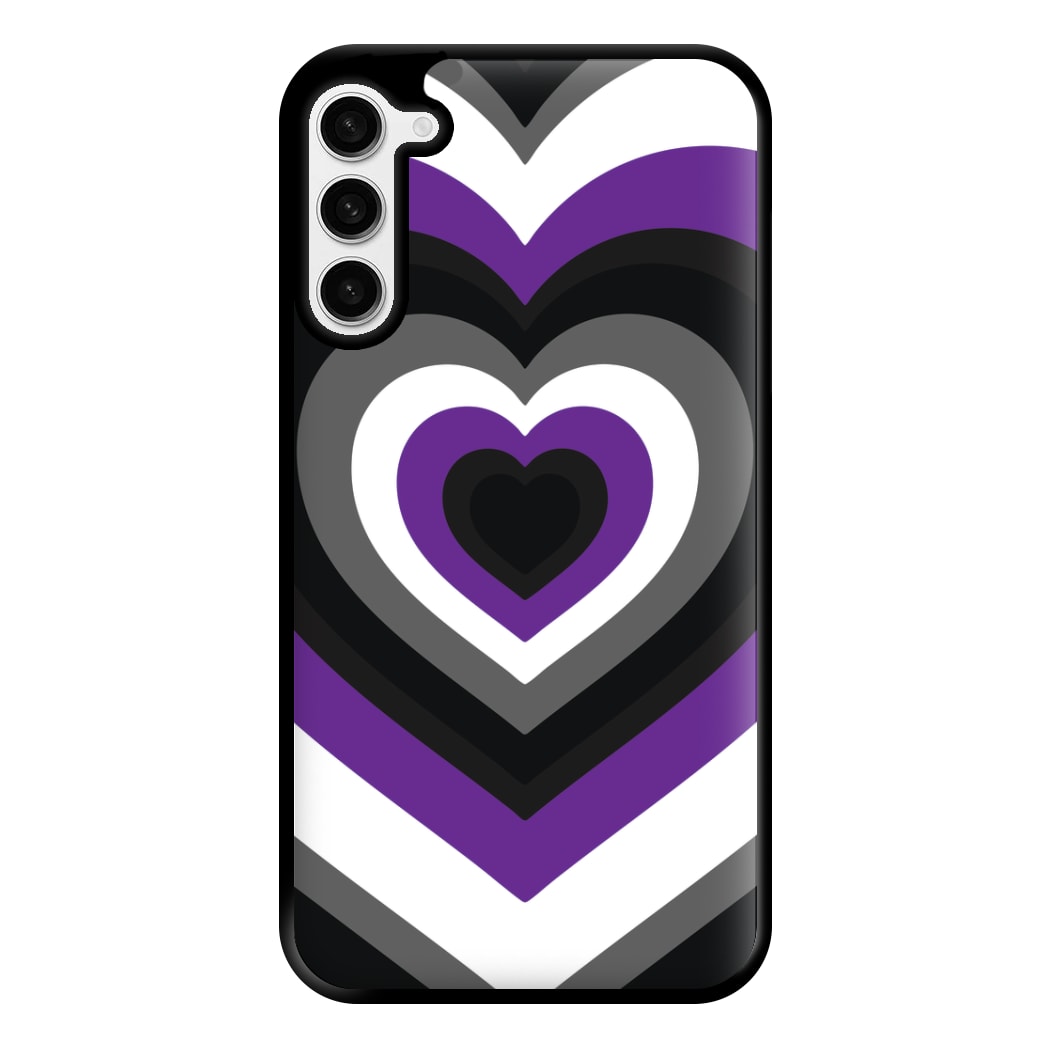 Asexual Pride Heart Phone Case for Galaxy S23 Plus