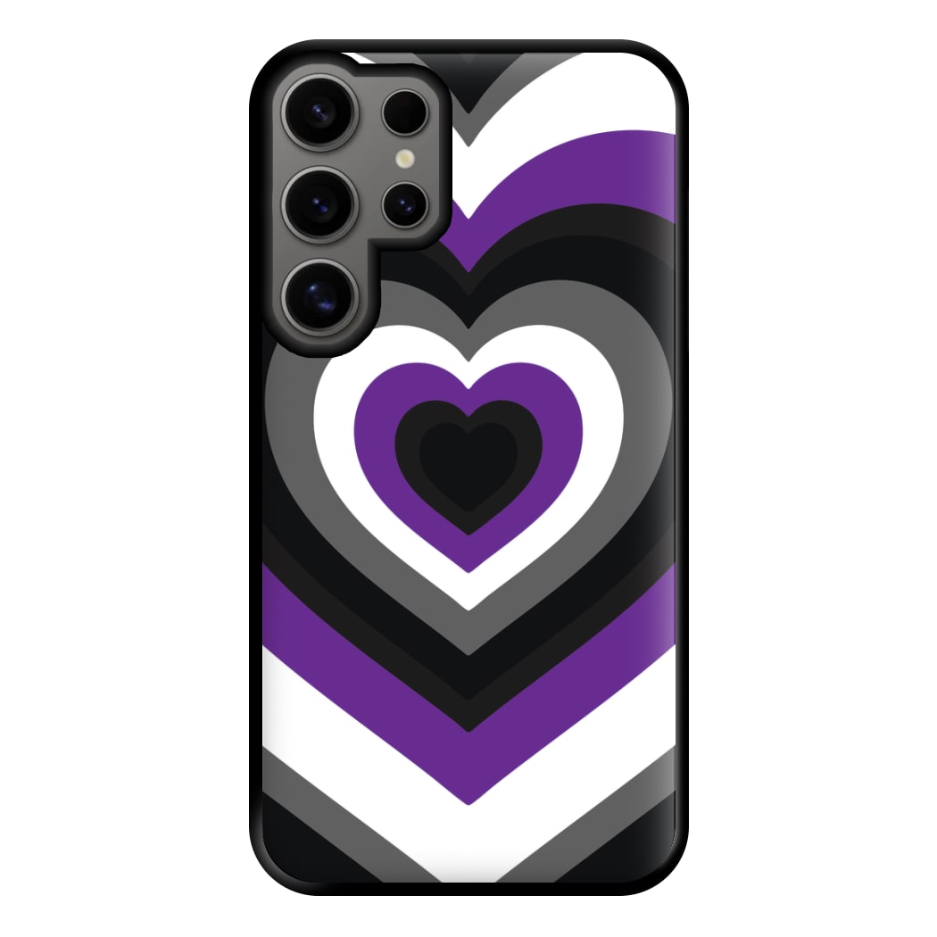 Asexual Pride Heart Phone Case for Galaxy S24 Ultra