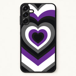Asexual Pride Heart Phone Case for Galaxy A57