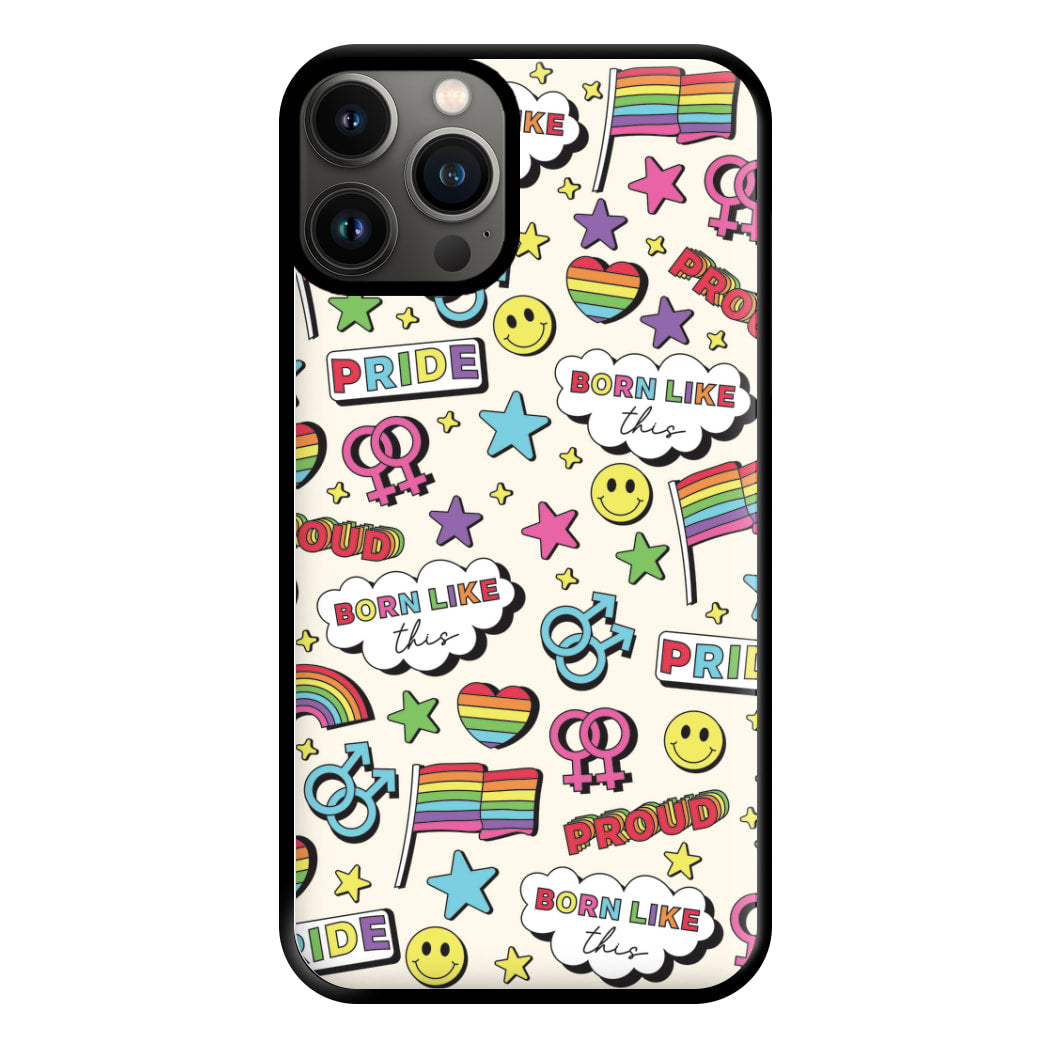 Light Pride Stickers Phone Case for iPhone 13 Pro Max