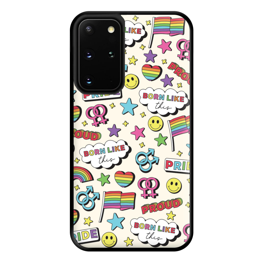 Light Pride Stickers Phone Case for Galaxy S20 Plus