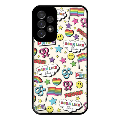 Light Pride Stickers Phone Case for Galaxy A53