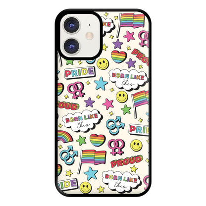 Light Pride Stickers Phone Case for iPhone 12 / 12 Pro