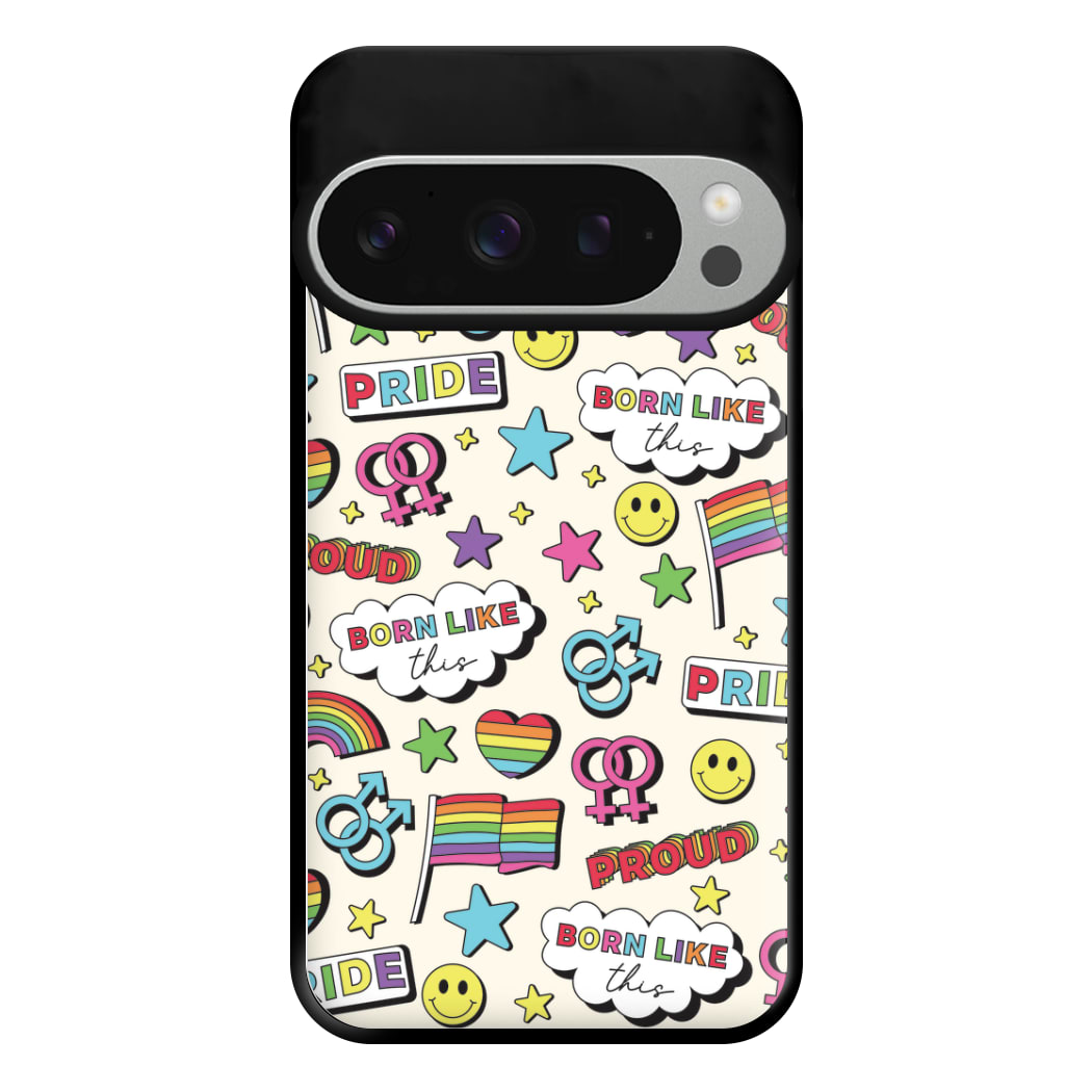 Light Pride Stickers Phone Case for Google Pixel 9 Pro XL