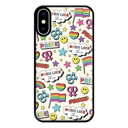 Light Pride Stickers Phone Case for iPhone XS Max